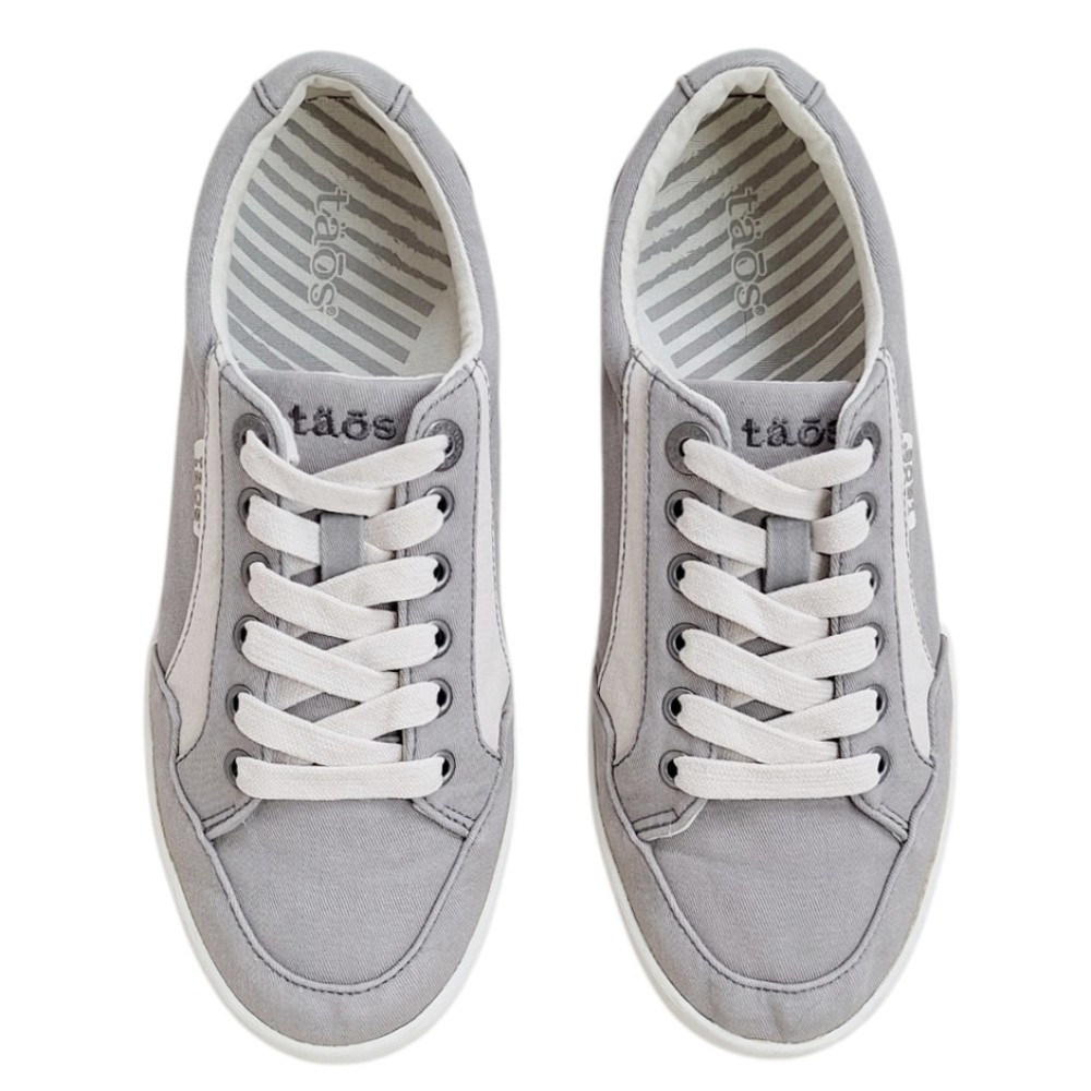 Taos Gray Canvas Sneakers Comfort Shoes Arch Support Walking Casual 7.5